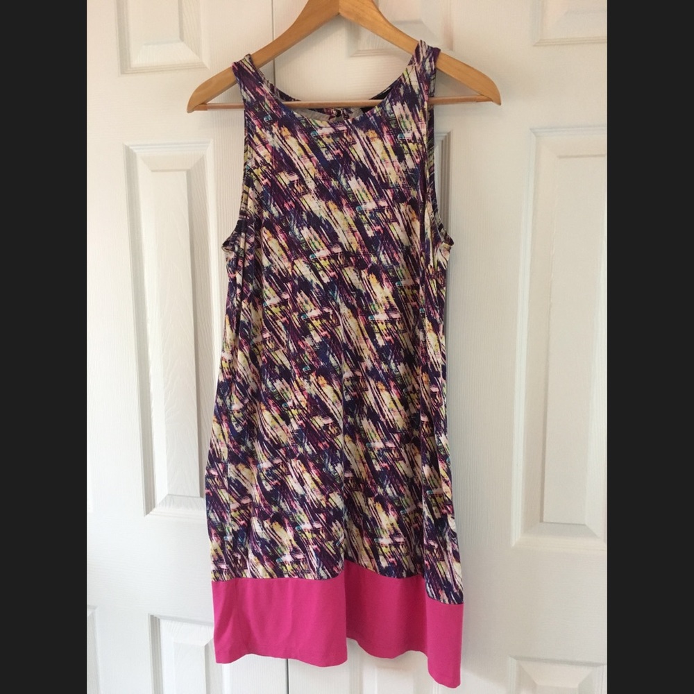 Pink & Patterned Mini Shift Dress - Cynthia Rowley